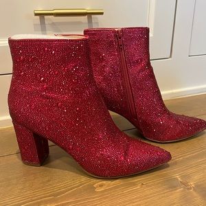 Cady Fuchsia Rhinestone Bootie